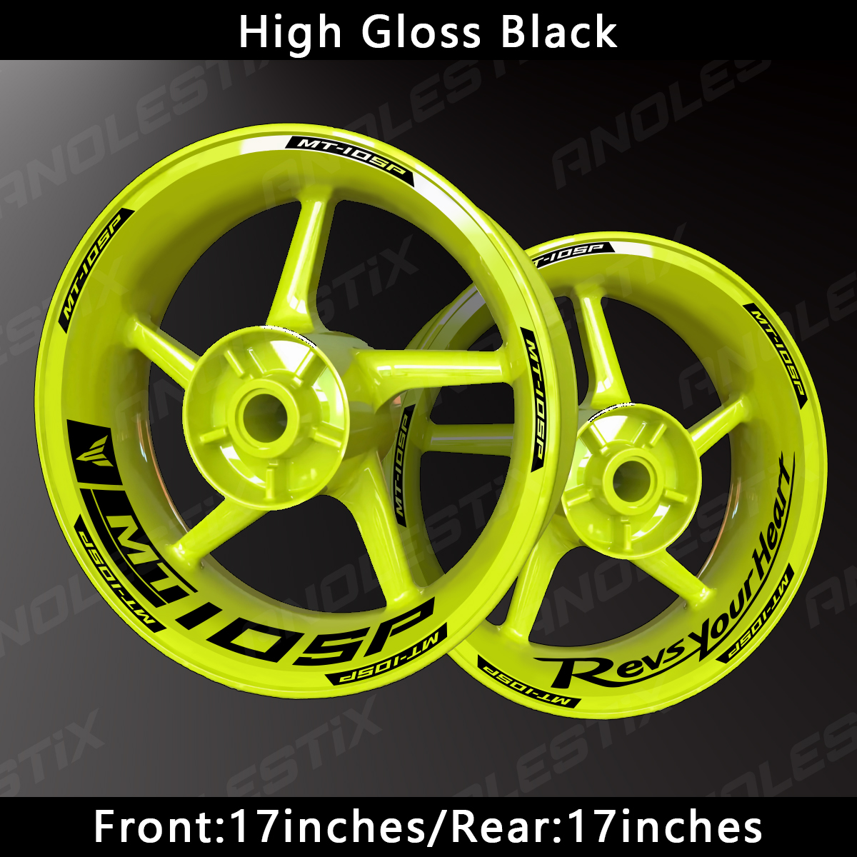 AnoleStix Reflective Motorcycle Wheel Sticker Hub Decal Rim Stripe Tape For YAMAHA MT-10 SP MT10SP