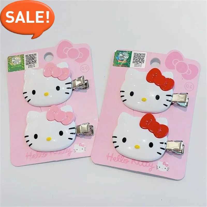 Sanrio Kawaii Sanrio Hello Kitty Hairpin Girls Ornaments Anime Accessories Cartoon Headrope Scrunchies Hair Circle Headdress Hair Giftsw250716