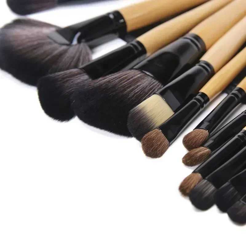 Free Gift Bag and Sponge for 24 pcs Makeup Brush Sets Cosmetics Brushes Eyebrow Powder Foundation Shadows Makeup Tools XJ2500716