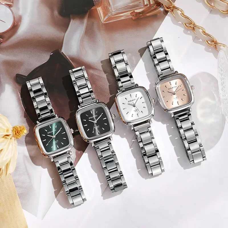 New Brand Wen Stainless Steel Strap Ladies Wrist Korean Student Small Square Quartz Ice Watches for Women Y250715