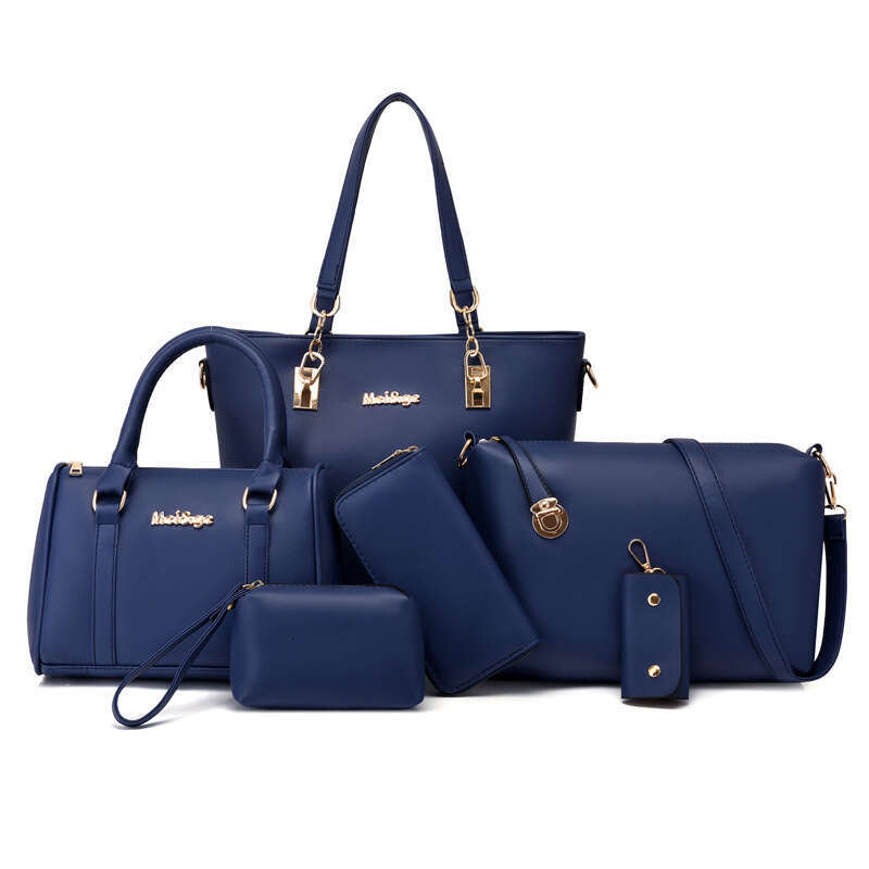 Women's New Fashion Six-Piece Set Mother and Child Large Capacity Shoulder Handbag Crossbody Bag