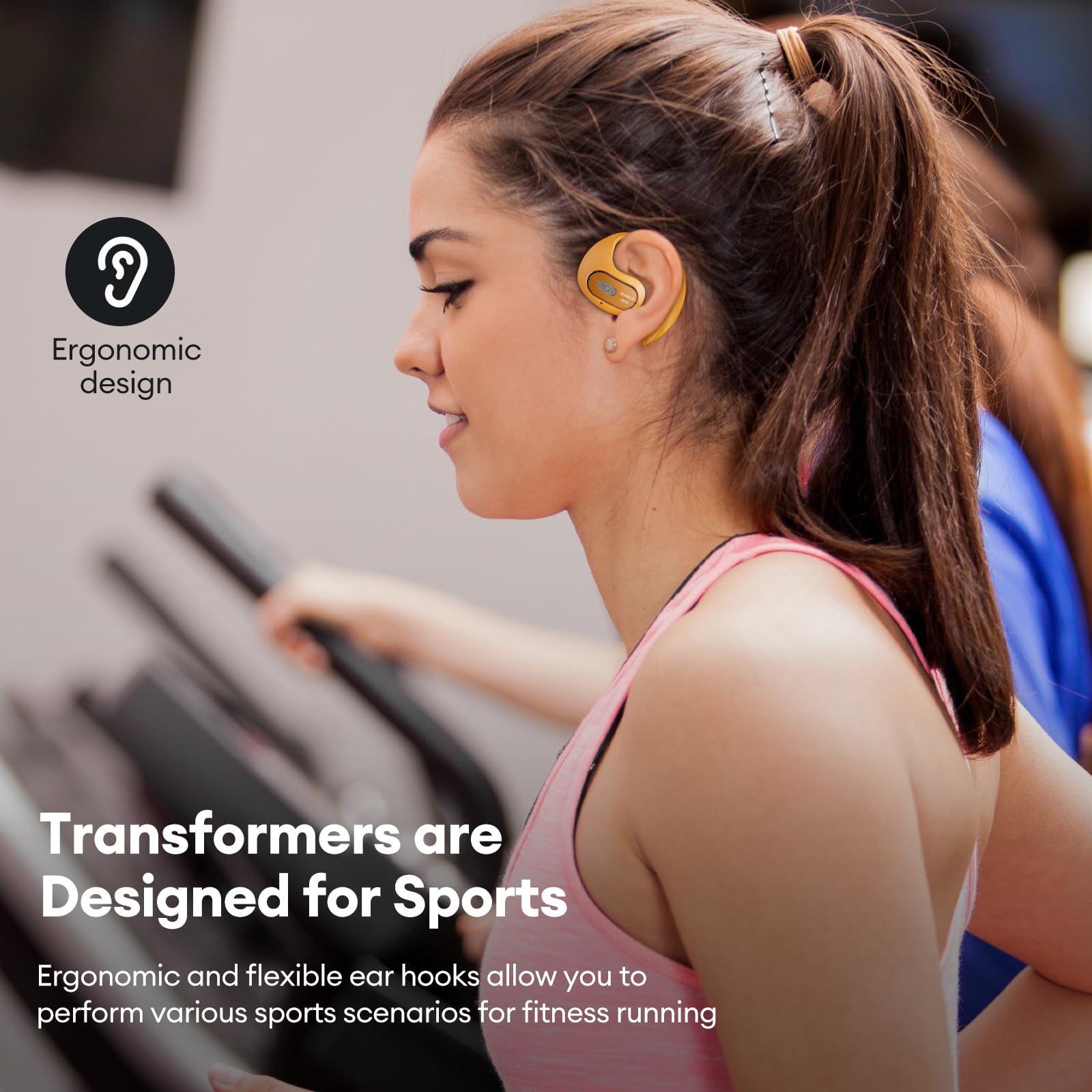 TRANSFORMERS Ear Hook Headphones Bumblebee Bluetooth 5.4 OWS Earphones Low Latency Sport Gaming Earbuds HD Call with Mic Cell Phone TF-T07