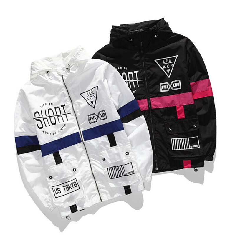 Men's and Women's Jackets Three tone 3D Pocket Spring and Autumn Hooded Jacket Y2K