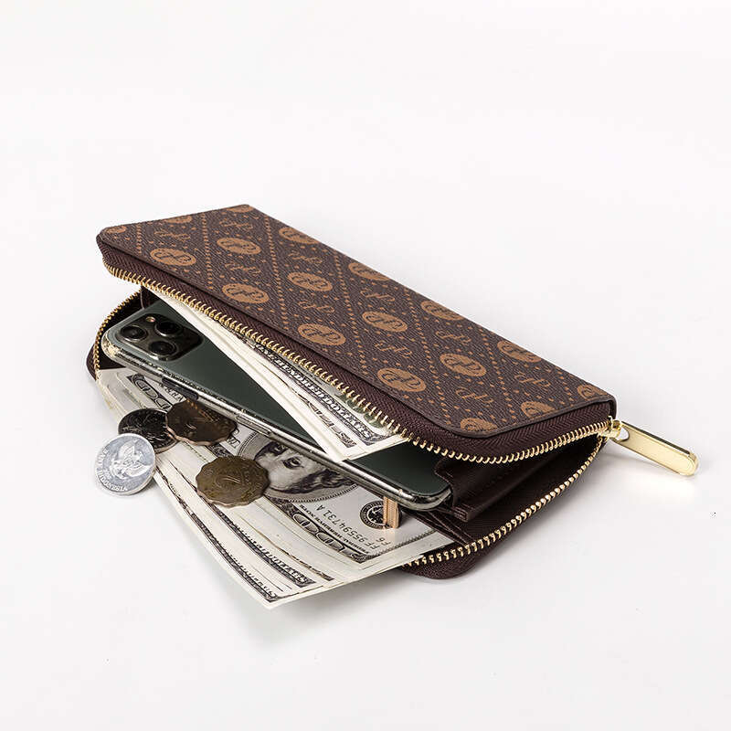 Long Wallet for Women with Zipper Card Holder, Fashionable Simple Large Capacity Clutch, Coin and Phone Bag