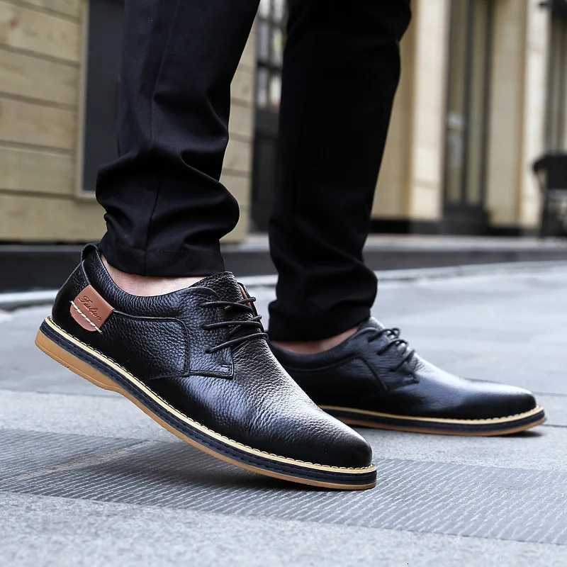 New Spring Autumn Fashion Men Shoes Men Leather Oxfords Shoes Casual Lace-up Formal Business Wedding Dress Shoes Big Size 38-48 W250716