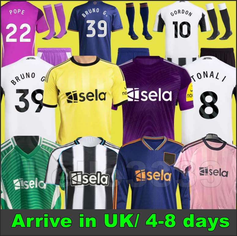 2025 TONALI NEWCASTL E soccer jerseys BLACK Kids 2026 BARNES BRUNO G. Gordon ISAK Football Shirt Home Away Botman 25 26 fans Player TRAINING PRE MATCH 555