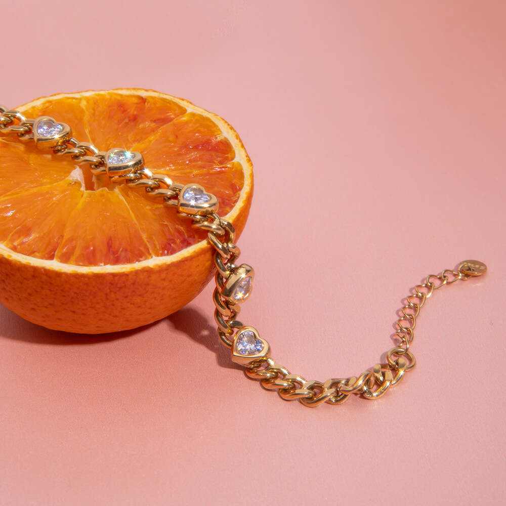 Wanxing Zircon Bracelet Light High-end Feel Titanium Steel Non-fading Niche Design Jewelry