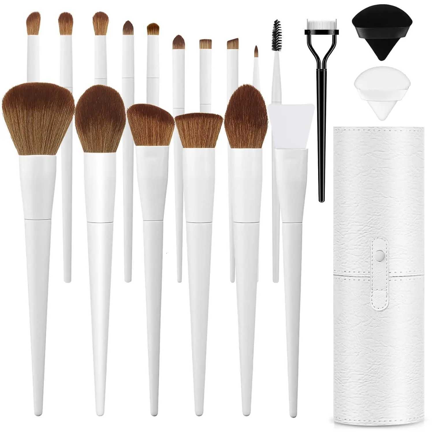 Bestope Pro Makeup Brushes With Case 20Pcs Professional Makeup Brush Set Foundation Powder Eyeshadow Brush Set Eyebrow Concealer XJ2500716