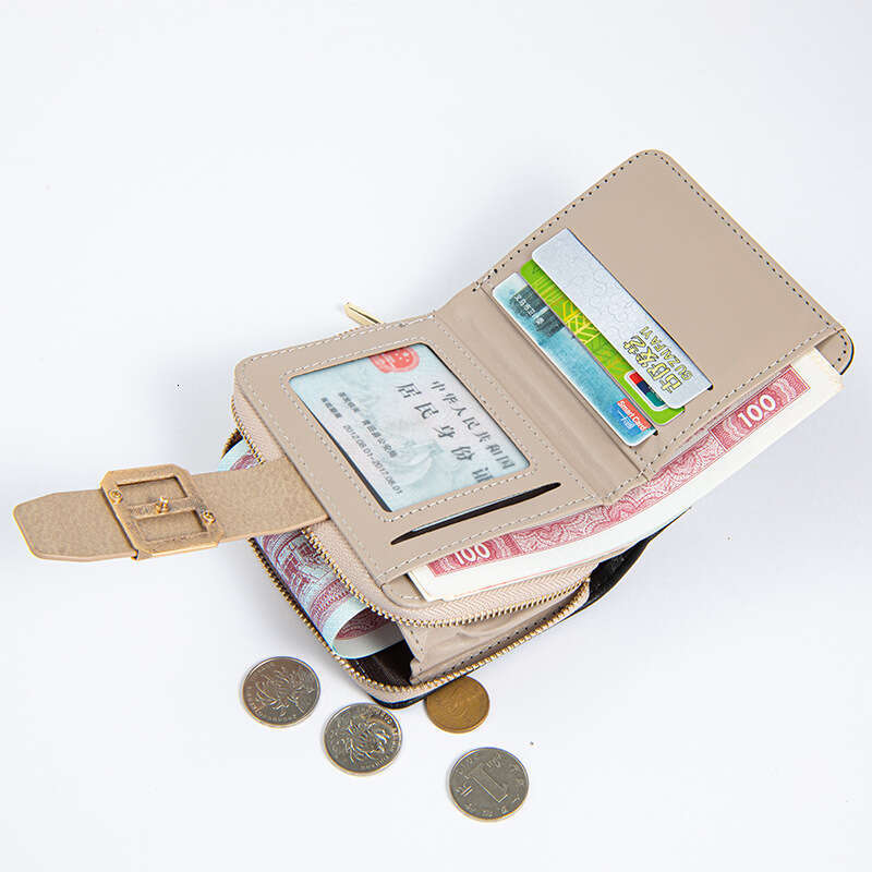 Small Zipper Wallet for Women Drawstring Coin Purse with Large Capacity Compact Money Holder Stylish and Lightweight
