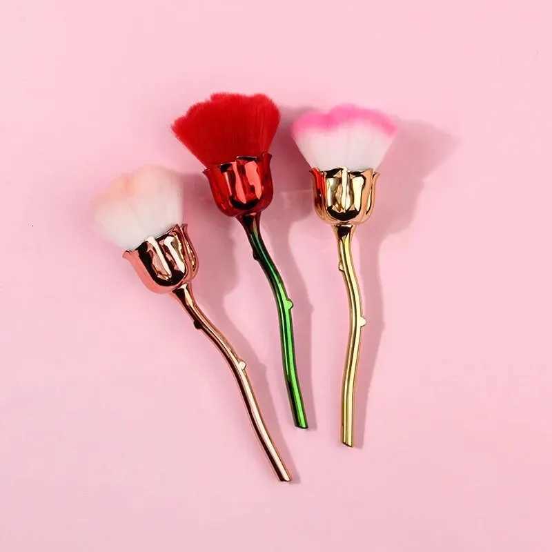 1pc Black Rose Shaped Loose Powder Makeup Brush Women Face Beauty Tools Nail Art Dusting Brush Foundation Grooming Makeup Tools XJ2500716