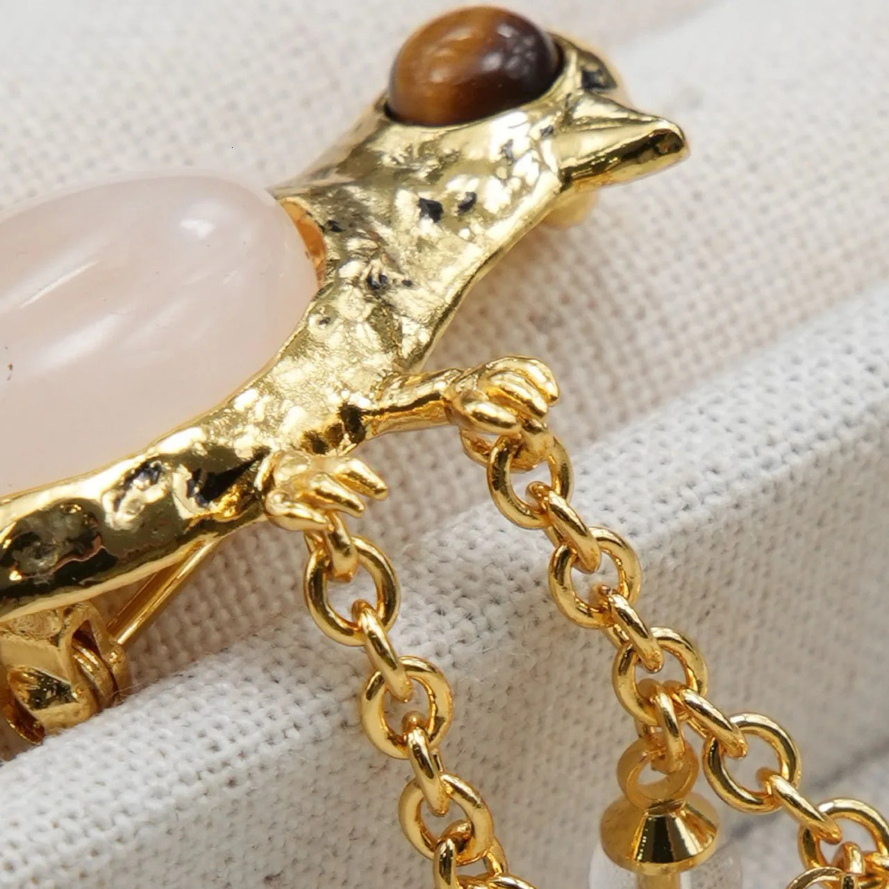 Jewelry Accessories Cute And Romantic Style Pink Crystal Double Bird Chain Brooch For Womens Parties Gifts 250712