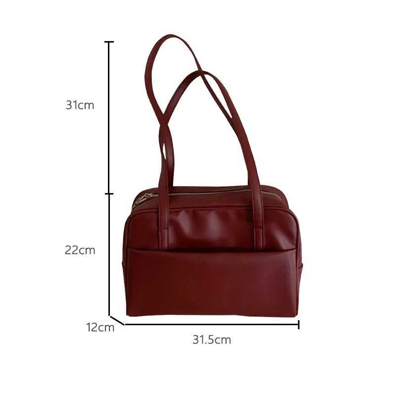 Korean Style Large Capacity Single Shoulder Womens Bag Versatile Vintage Underarm Bag Autumn 2025 New Arrival Tote Bag