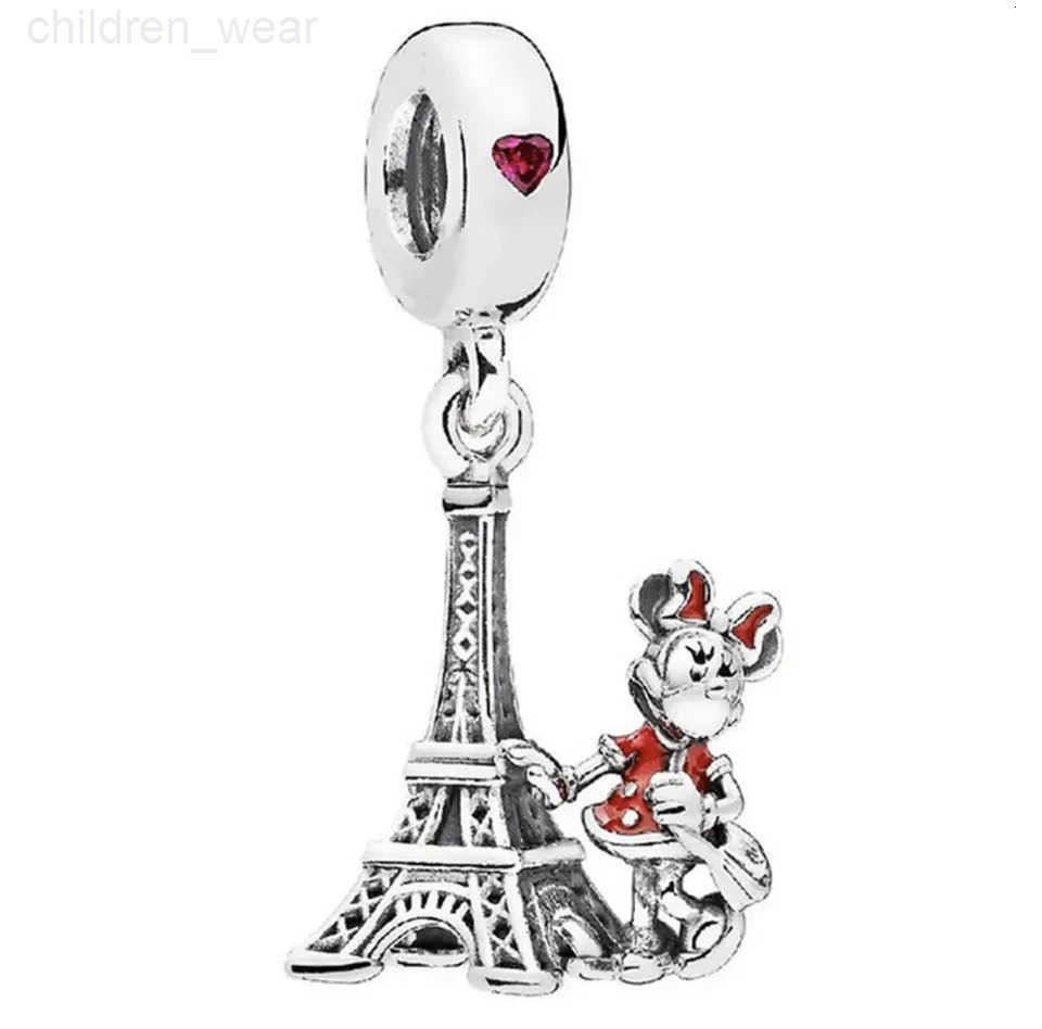 Disney 925 Sterling Silver Disney Park Stitch Minnie Mickey Charms Beads Fit Original Pendant Bracelet DIY Jewelry Christmas Party Gift W20250716