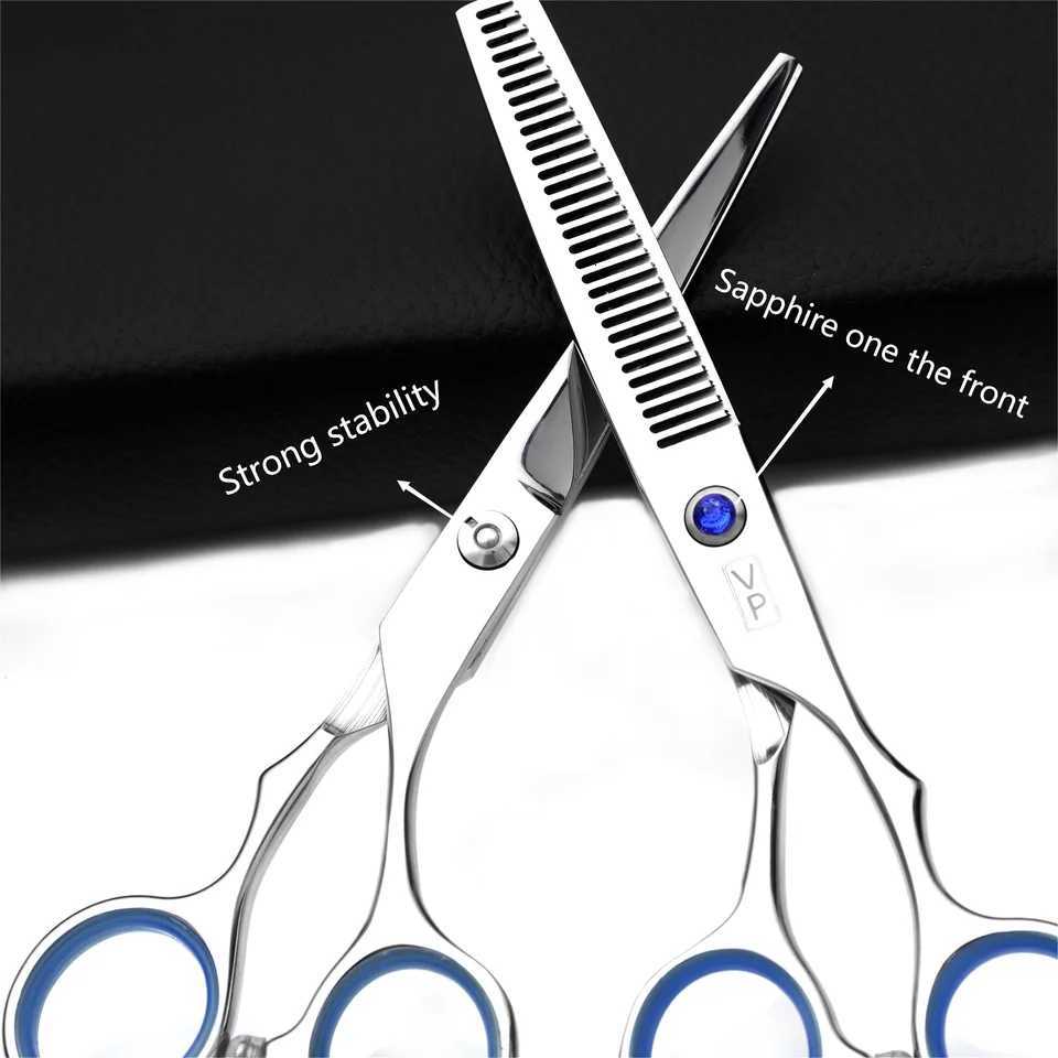 6 Inch VP Cutting Thinning Styling Tool Hair Scissors Stainless Steel Salon Hairdressing Shears Professional Barber Scissors W250716