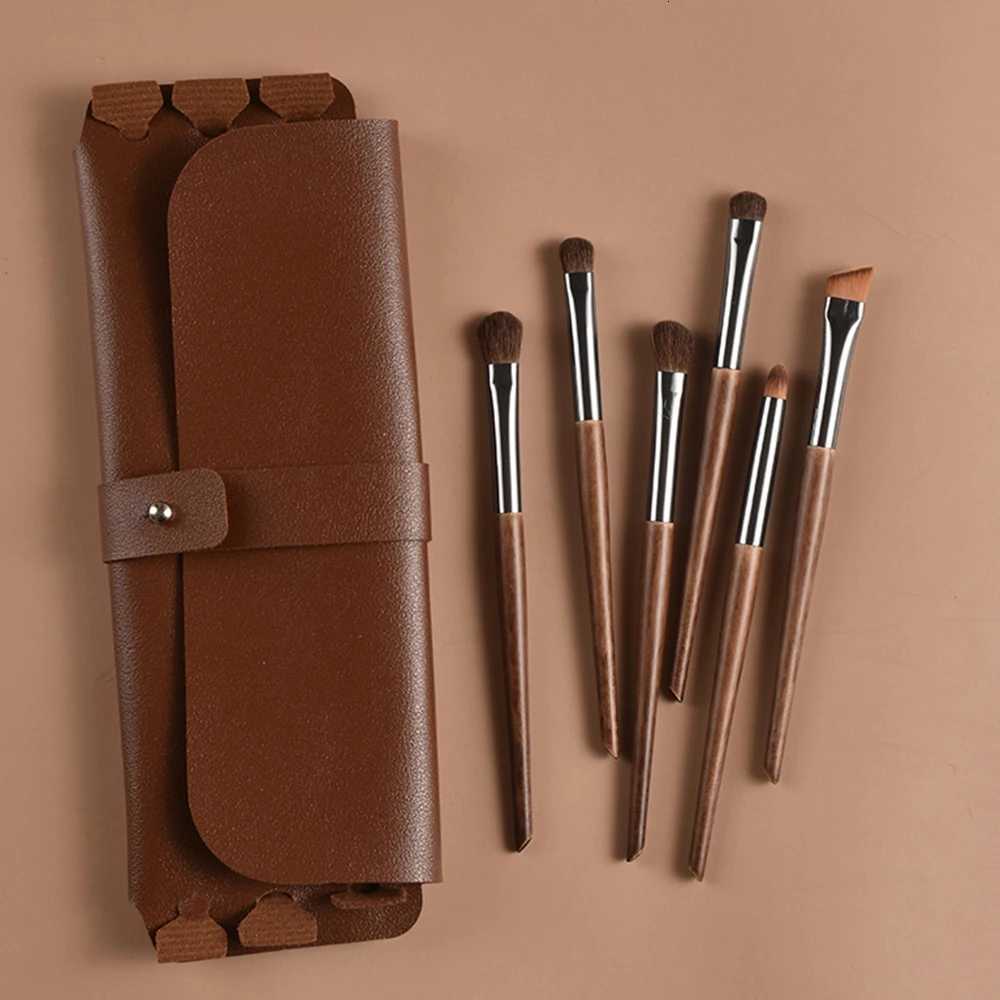 6pcs Soft Horse Hair Eye Makeup Brush Set - Complete Eyeshadow/Blending/Brow/Lip Brush ToolsXJ2500716