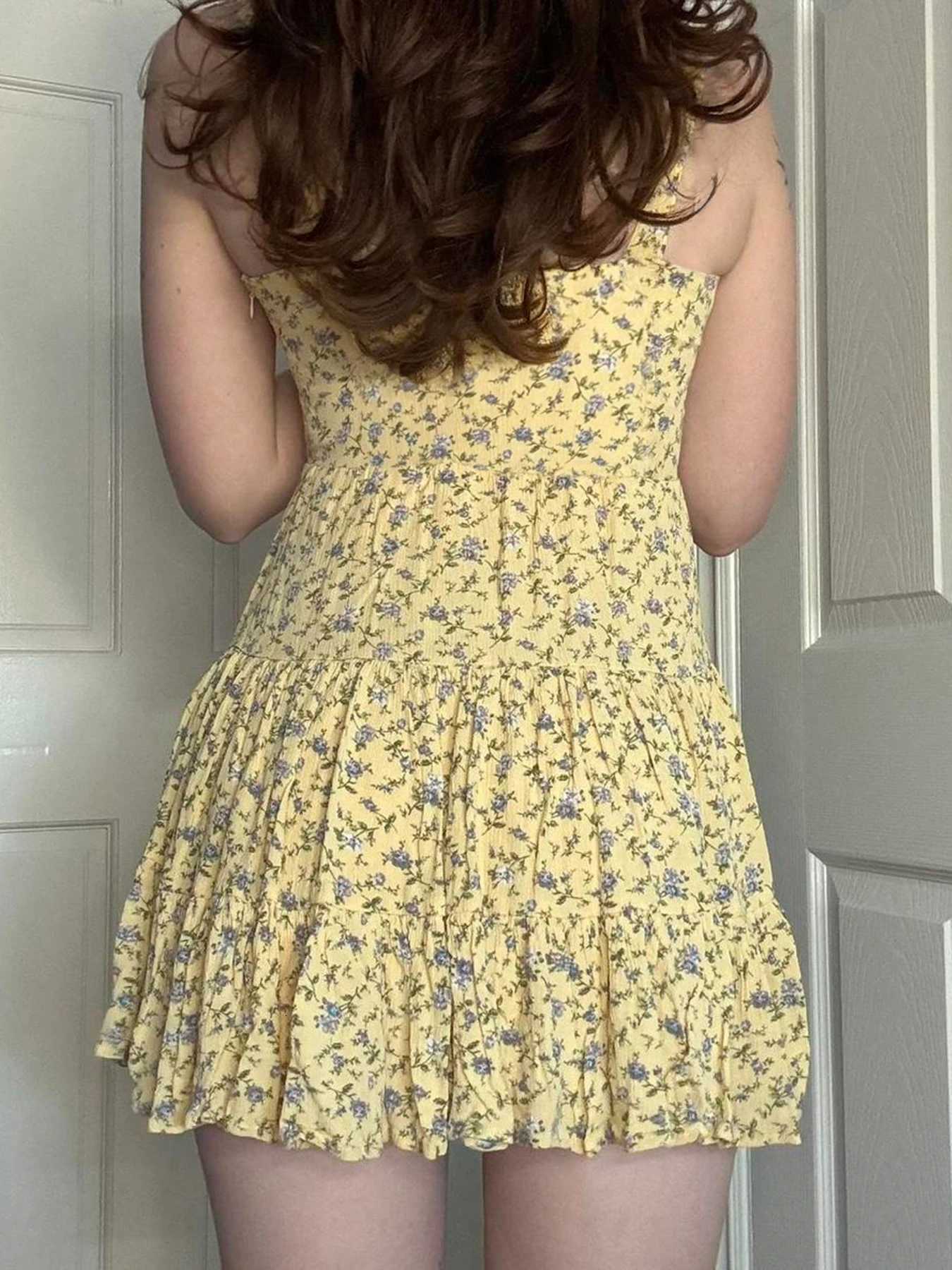Fashion Small Flowers Prints Summer Womens Camisole Dress Slim Simple Sweet Prairie Chic Mini Dresses R250716