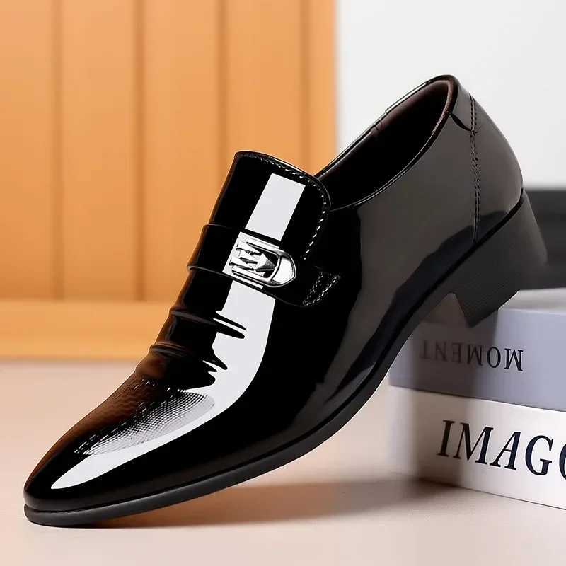 Brand New Leather Shoes Men Casual Business Shoes Office Work Shoes Men Party Wedding Oxford Pointed Toe Loafers Y250715