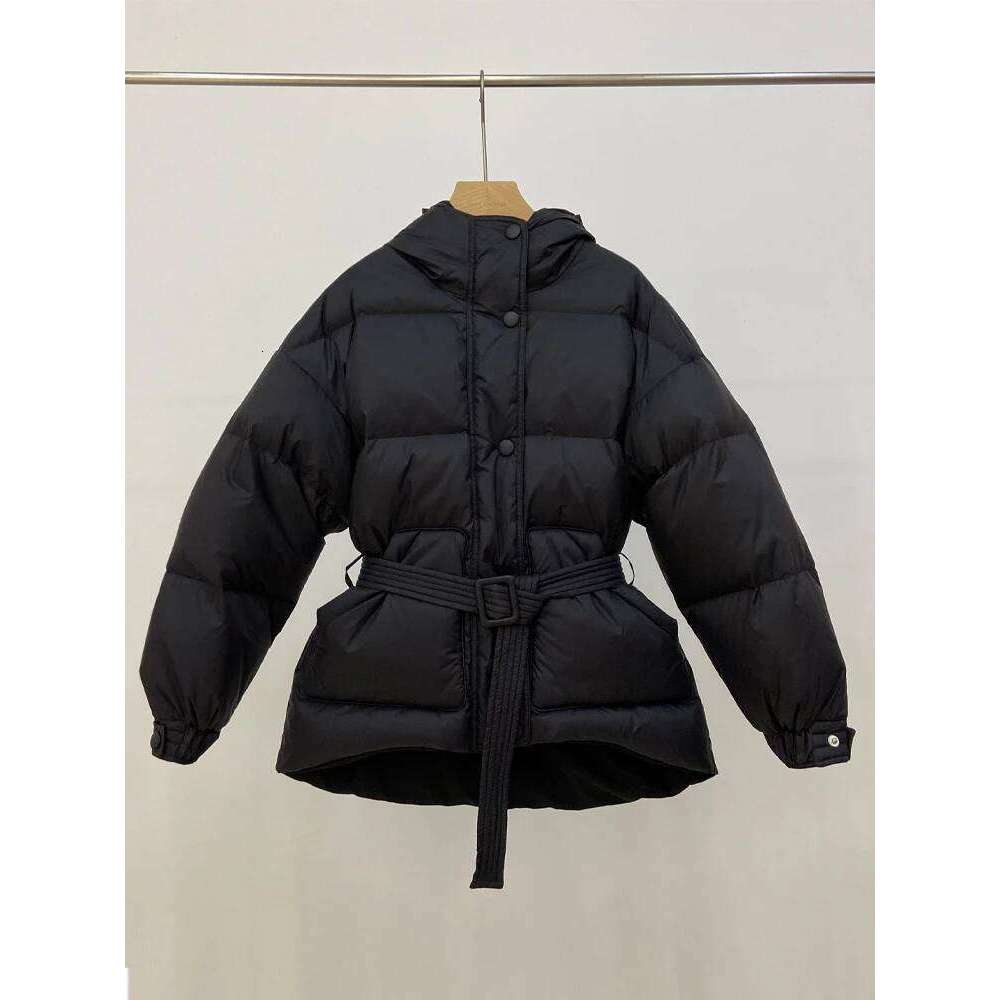 Janveny Fashion Women Jacket 2025 Winter 90% White Duck Down Coat Belted Thick Warm Female Feather Puffer Parkas MDNG