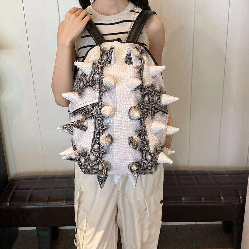 Women's 2025 New Korean Fashion Personality Large Capacity Backpack Funny Hedgehog Trendy School Bag