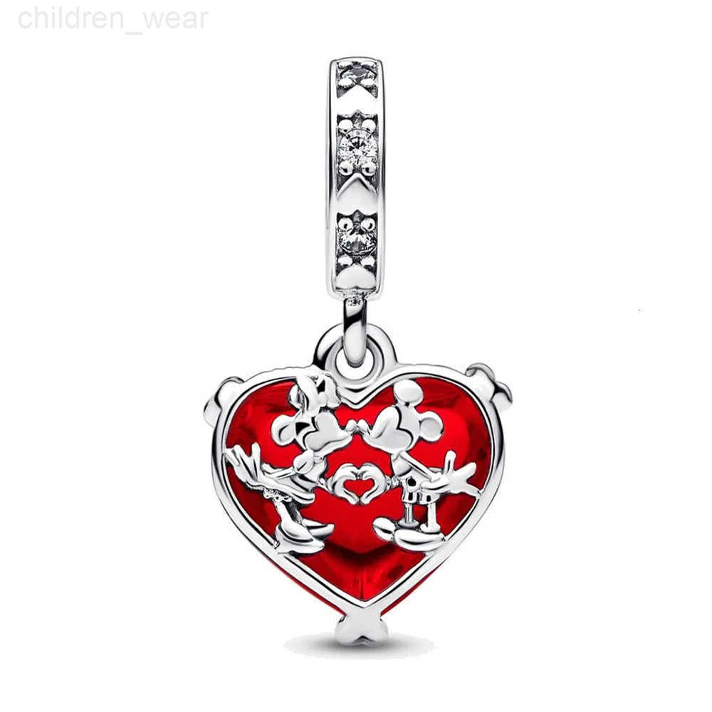 Disney New Disney Mickey Mouse Minnie Collection Charm Kissing Love Gift Beads DIY Bracelets Jewelry Womens Gift W20250716
