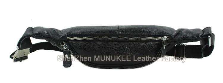 Fashion Genuine for men fanny Leather pack bum bag money belt waist pouch molle pochete