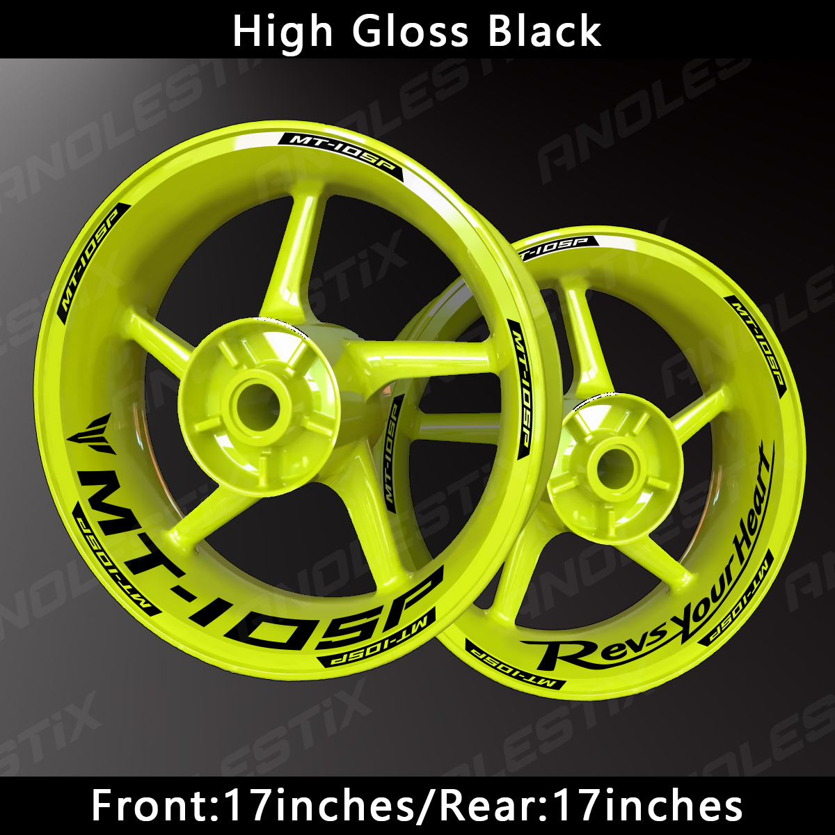 AnoleStix Customized Reflective Motorcycle Wheel Sticker Hub Decal Rim Stripe Tape For YAMAHA MT-10 SP MT10 SP