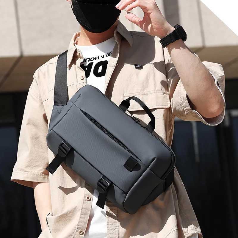 Mens Bag With Large Capacity Trendy Versatile able Casual Simple Waterproof Single Shoulder Cross Body Bag