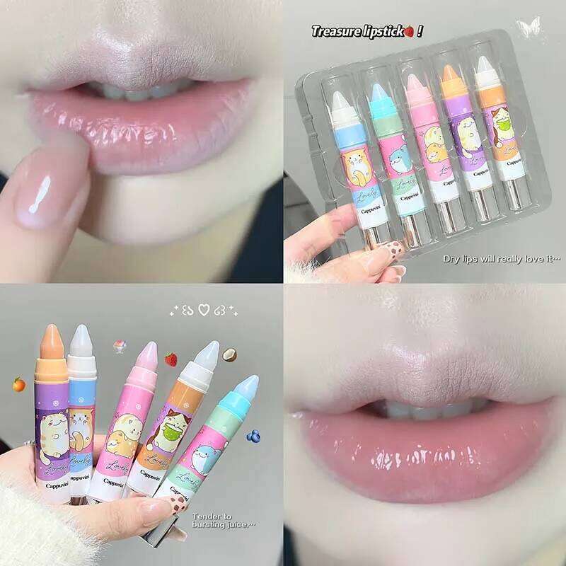 CAPPUVINI Cute Cat Moisturizing Lip Balm, affordable care, lip balm for women, moisturizing and nourishing X250716