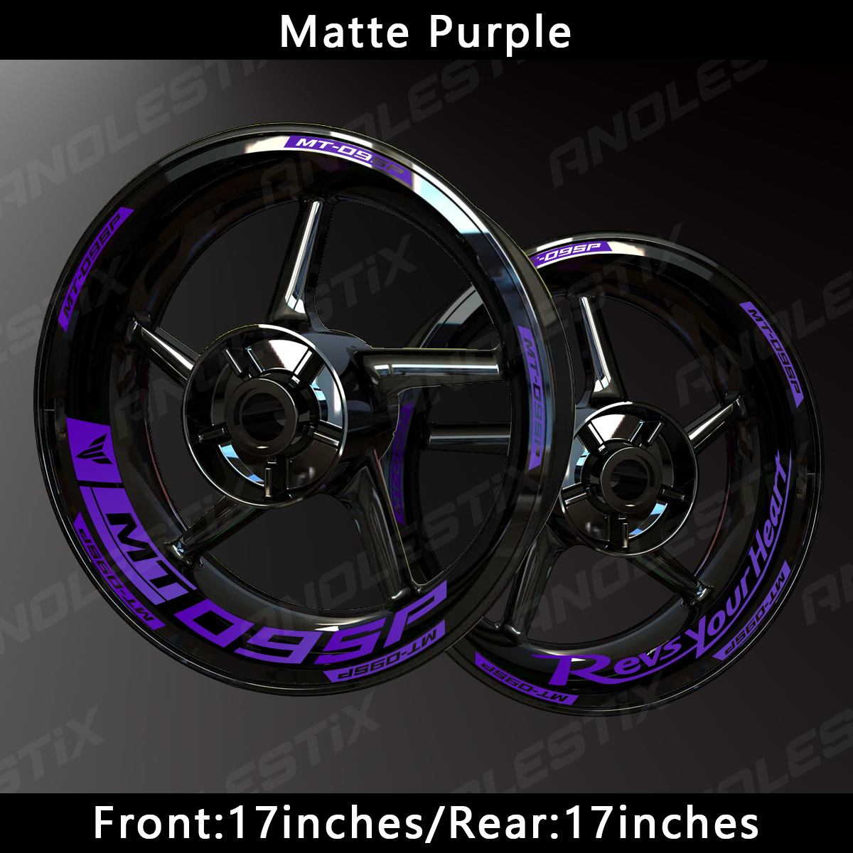 AnoleStix Reflective Motorcycle Wheel Sticker Hub Decal Rim Stripe Tape For YAMAHA MT-09 SP MT09 SP