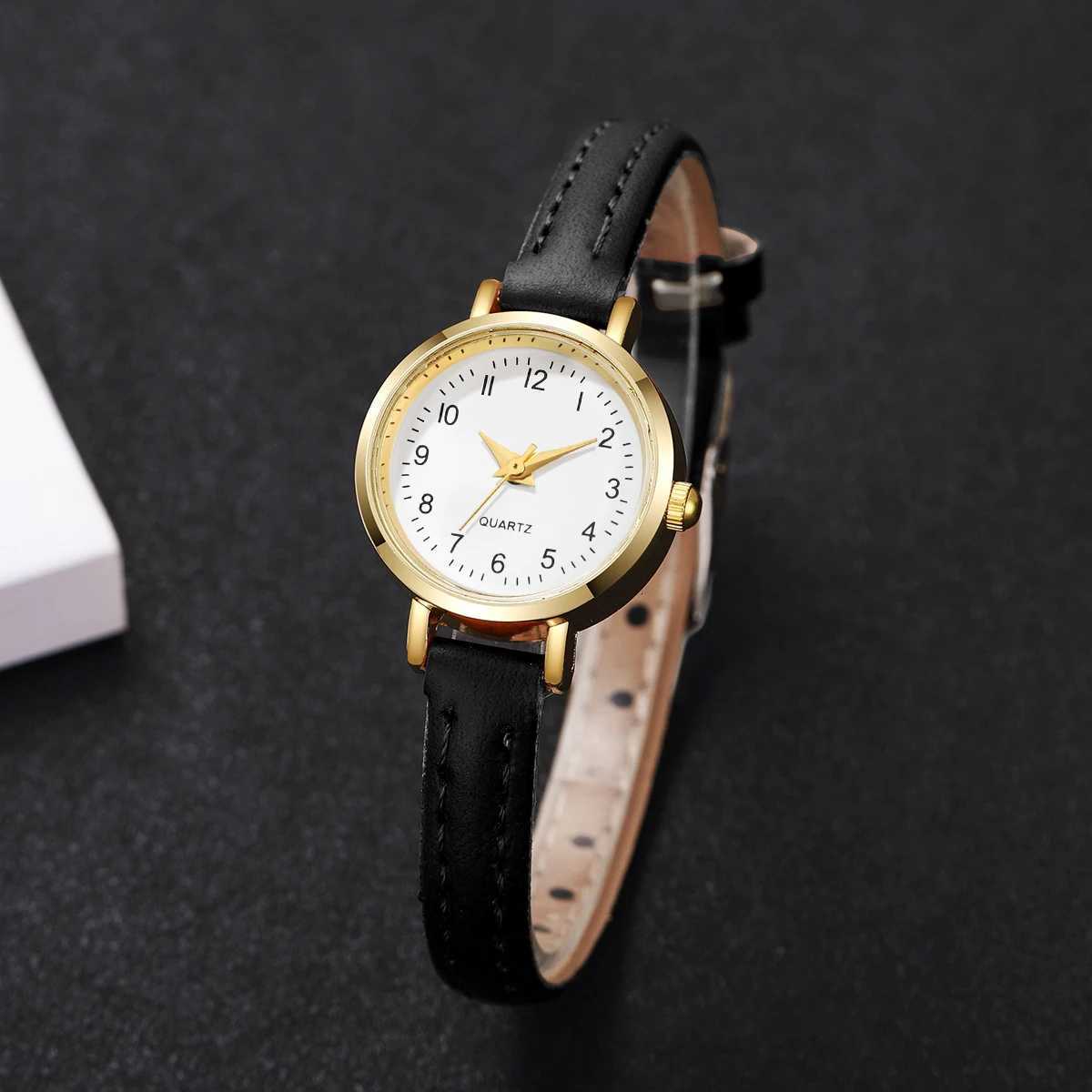 Fashion Small Dial Mens Quartz Ladies Leather Strap Wrist Watch Womens Watch (Without Box) Y250715
