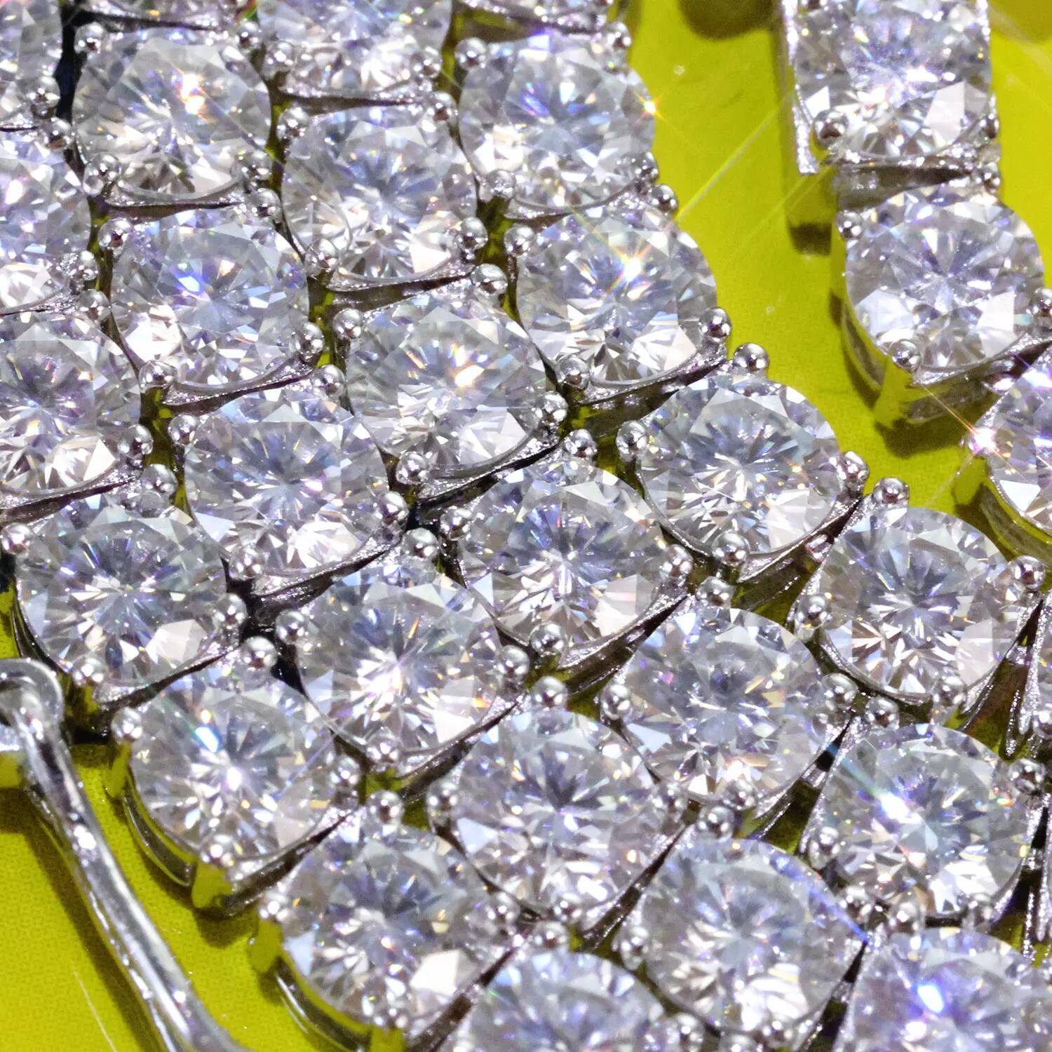 ESKEEM 925 Silver VVS Moissanite Tennis Bracelet 2/3/4/5 MM Iced Out Diamond Tennis Chain Pass GRA Diamond Test In Stock