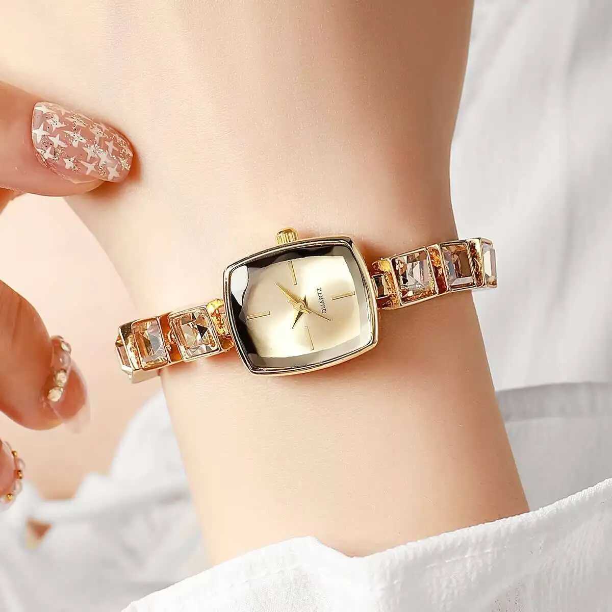 Fashion Square Wen Quartz Luxury Rhinestone Bracelet Wrist Watch for Ladies Clock Reloj Mujer Y250715