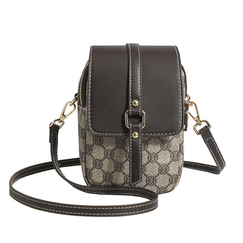 2022 Summer New Vertical Phone Fashionable Easy-to-Coordinate Single Shoulder Crossbody Printed Bag Multi-layer Coin Purse for Women