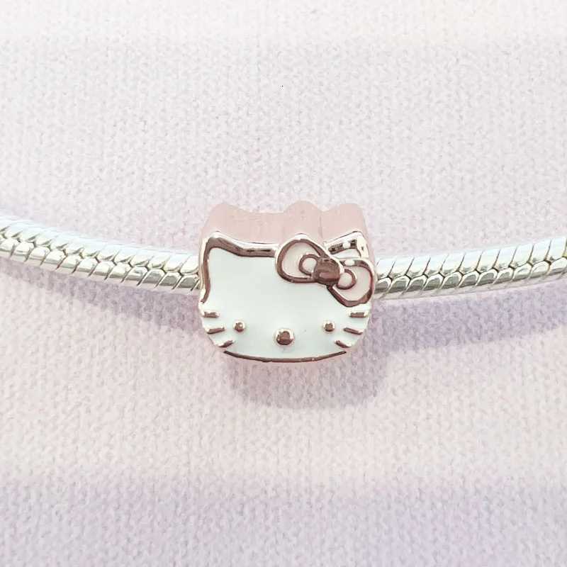 Sanrio 2024 New Rose Gold Cat DIY Jewelry Bead Fit European Silver 925 Bracelet For Women DIY w250716