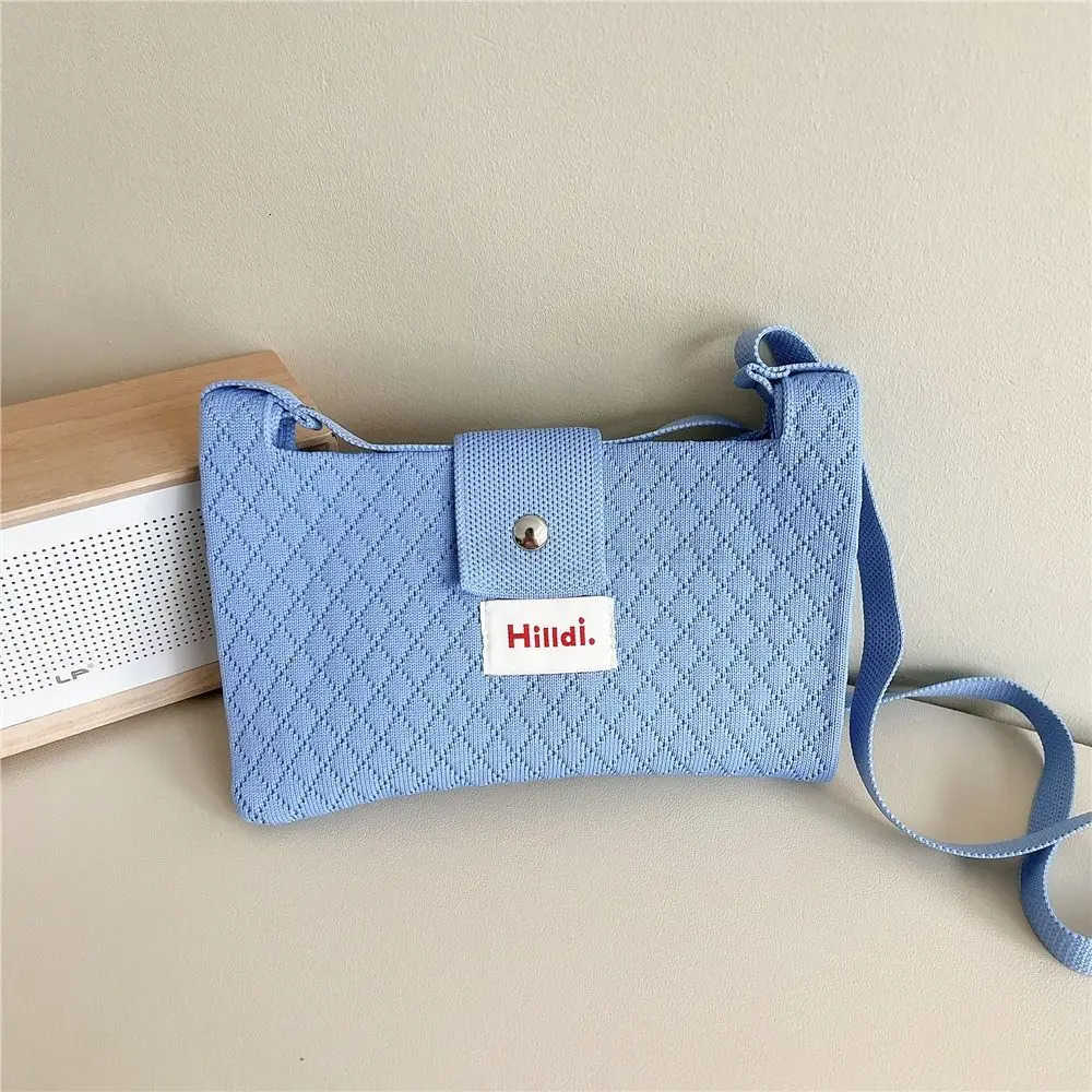 Simple Summer Hand Knitted Bag Handmade Casual Knit Shoulder Bag Mini Multicolor Beach Bag for Ladies/Girls M250716