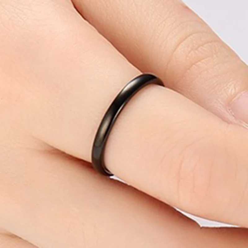 Freeteeme Punk 2mm/4mm/6mm/8mm Wide Simple Rings for Women Men Stainless Steel Smooth High Polished Wedding Finger Rings Jewelry S250716