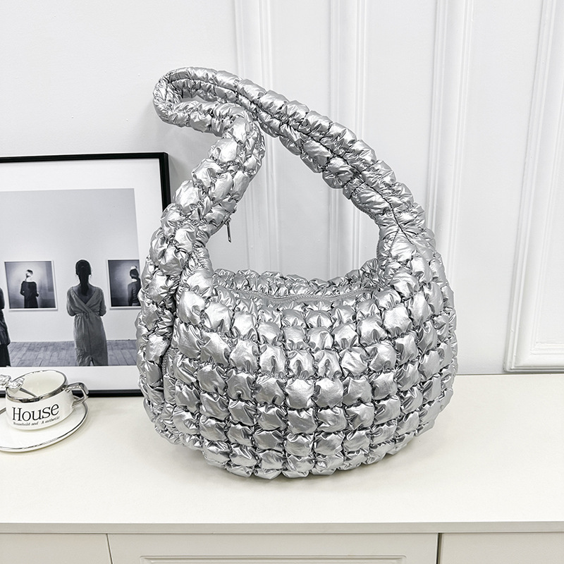 Womens Cloud Design Large Capacity Pleated Shoulder Bag - Casual Style