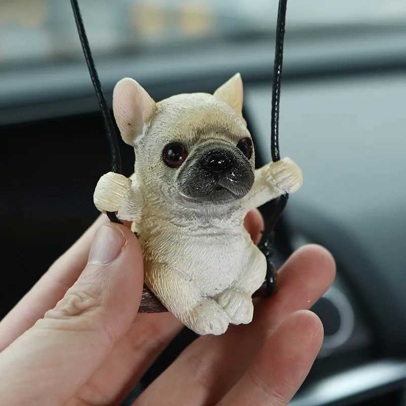 Popular Auto Decoration Dog Car Pendant Interior 8cm Resin Dog Rearview Mirror Hanging Pendant Car Interior Accessories S25716
