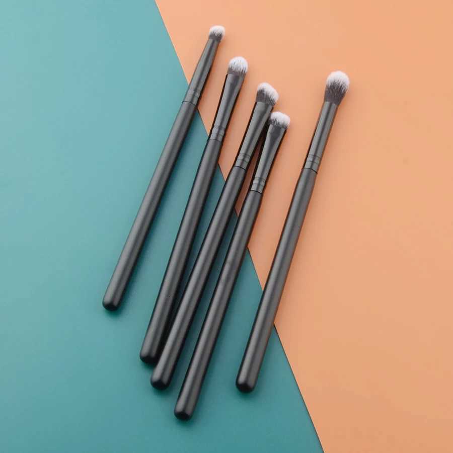 5pcs/set Eye Makeup Brushes Basic Eyeshadow Makeup Brushes Black Eyeshadow Smudge Crease Cosmetic Tools XJ2500716