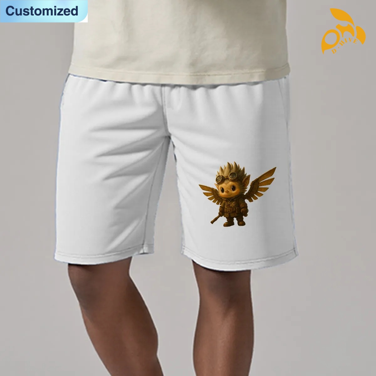 free shipping designer customized definition Men's Polyester Cotton ShortsFor the USA|260GSM DTF