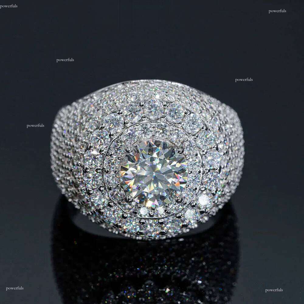 8mm Moissanite for Men Iced Out Rings Women S Sier Wedding Ring Finger Jewelry Pass Dias Tester Free Shipping