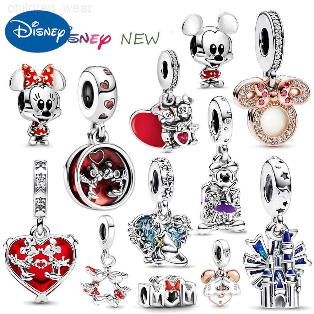 Disney New Disney Mickey Mouse Minnie Collection Charm Kissing Love Gift Beads DIY Bracelets Jewelry Womens Gift W20250716