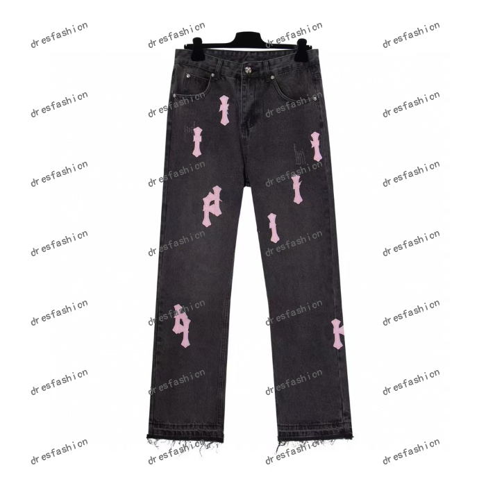 Chrome jeans mens designer jean black pencil hole cotton print hip hop pants streetwear casual designers joggers pant skinny Jeans