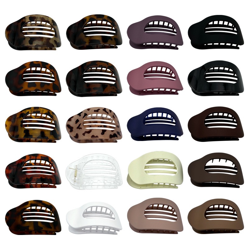 Elegant Flat Oval Shape Hair Pin with Unique Curved Arc Design for Stylish Updos