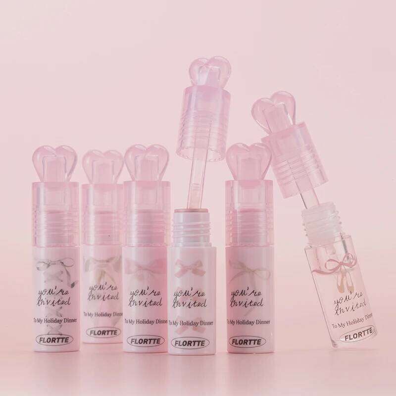 FLORTTE Little Bow Collection Creamy Lip Cream Matte Long-Lasting Non-Stick Cup Not Fade Waterproof Pigmented Veet Lipgloss