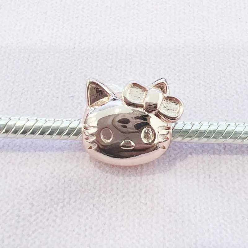 Sanrio 2024 New Rose Gold Cat DIY Jewelry Bead Fit European Silver 925 Bracelet For Women DIY w250716