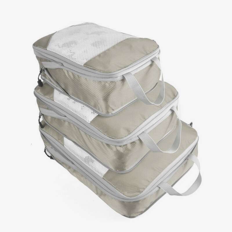 Travel Compression Three-Piece Waterproof Luggage Organizer Portable Clothes Storage Bag Set