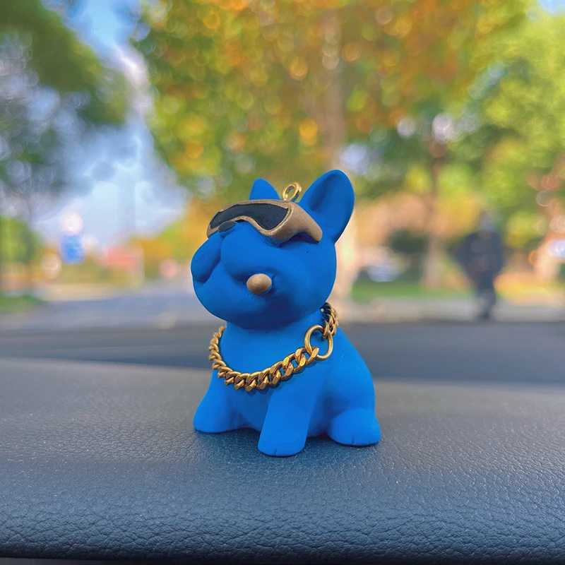 Anime Personality Bulldog Car Interior Decoration Trend Sunglasses Bulldog Auto Center Console Ornaments For Car Accessories S25716