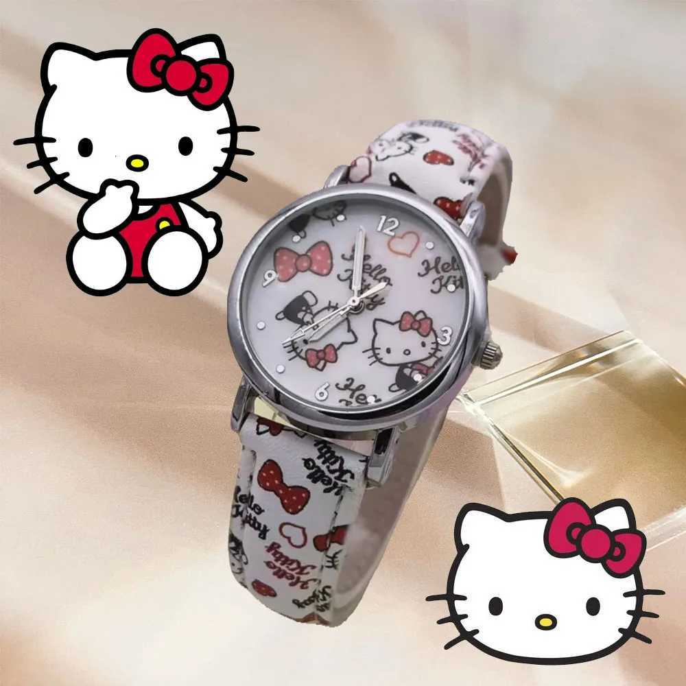 Sanrio Children Watches Hello Kitty Cartoon Waterproof Kid Watch Quartz Pu Leather Strap Sports Quartz Watch Birthday Gift. w250716