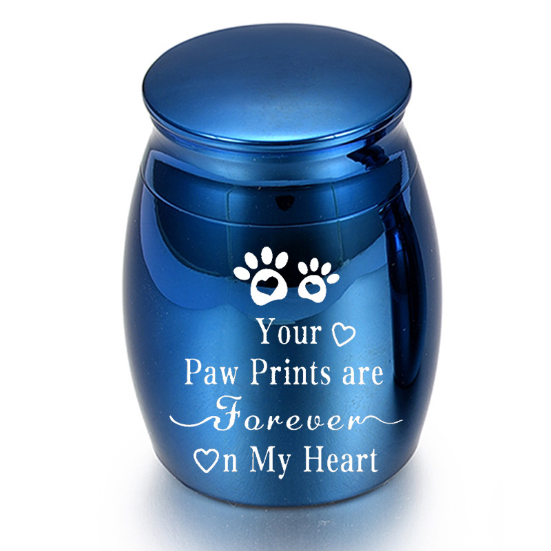 Custom Small Stainless Steel Pet Urn for Ashes Cremation Keepsake for Dog Cat Memorial Always in My Heart